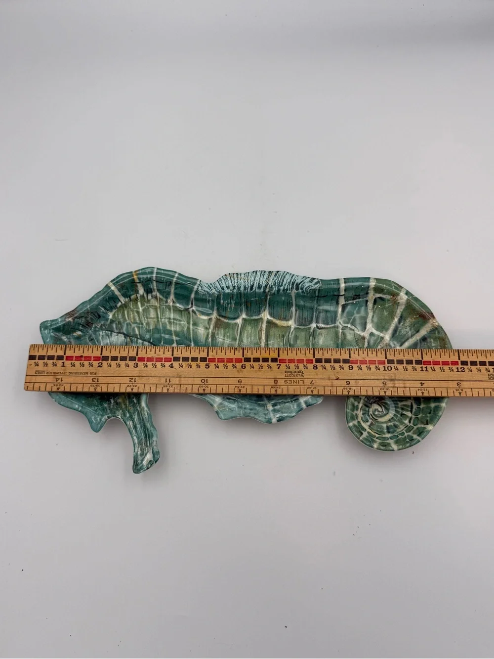 Pier 1 Imports Spikey Seahorse Serving Tray Melamine Platter Coastal Decor 13”